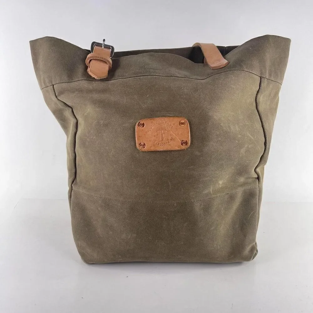 Colsen Keane leather bag Charlotte Olive Green Canvas tote should Handbag bag - Picture 1 of 9